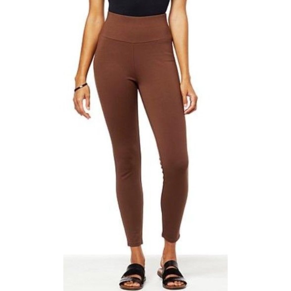 G by Giuliana Slim-Fit Ponte Knit Legging 798-471 Chestnut XS